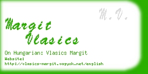 margit vlasics business card